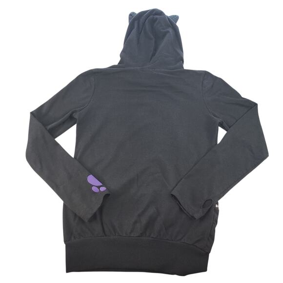 Kitty Cat Sweater Womens Medium Black Purple Pink Grunge Punk Cosplay Hot Topic - Picture 6 of 15